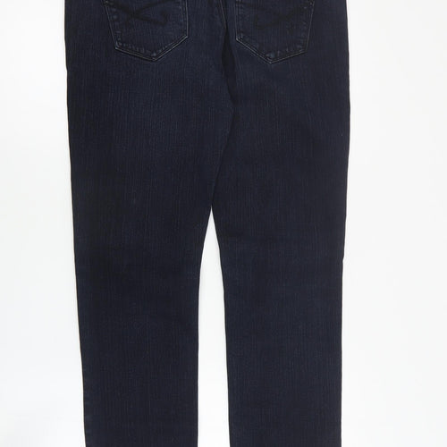 House of Denim Womens Blue  Cotton Skinny Jeans Size 14 L30 in Regular Zip