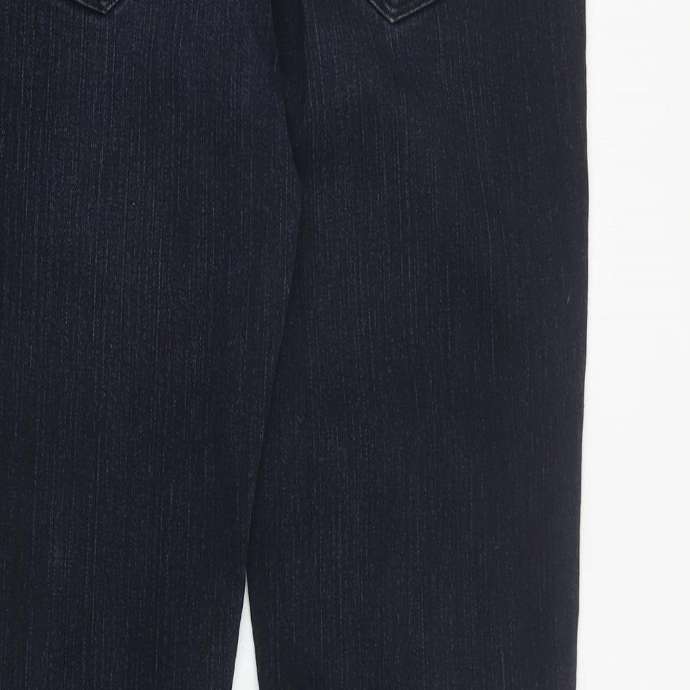 House of Denim Womens Blue  Cotton Skinny Jeans Size 14 L30 in Regular Zip