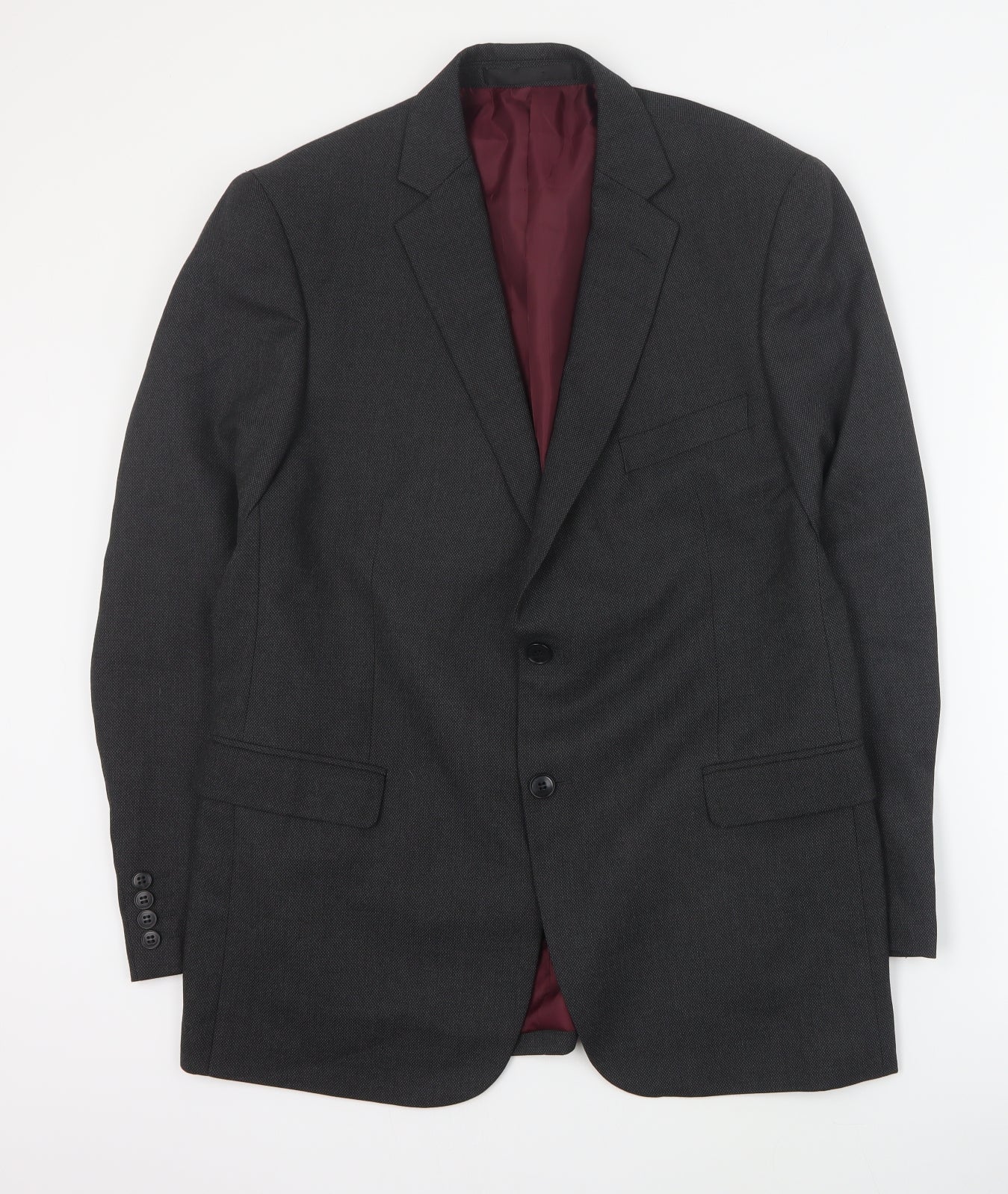 Marks and Spencer Mens Grey  Polyester Jacket Suit Jacket Size L
