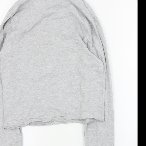 M&Co Girls Grey  Cotton Pullover Hoodie Size 13 Years  Pullover - Mickey Mouse
