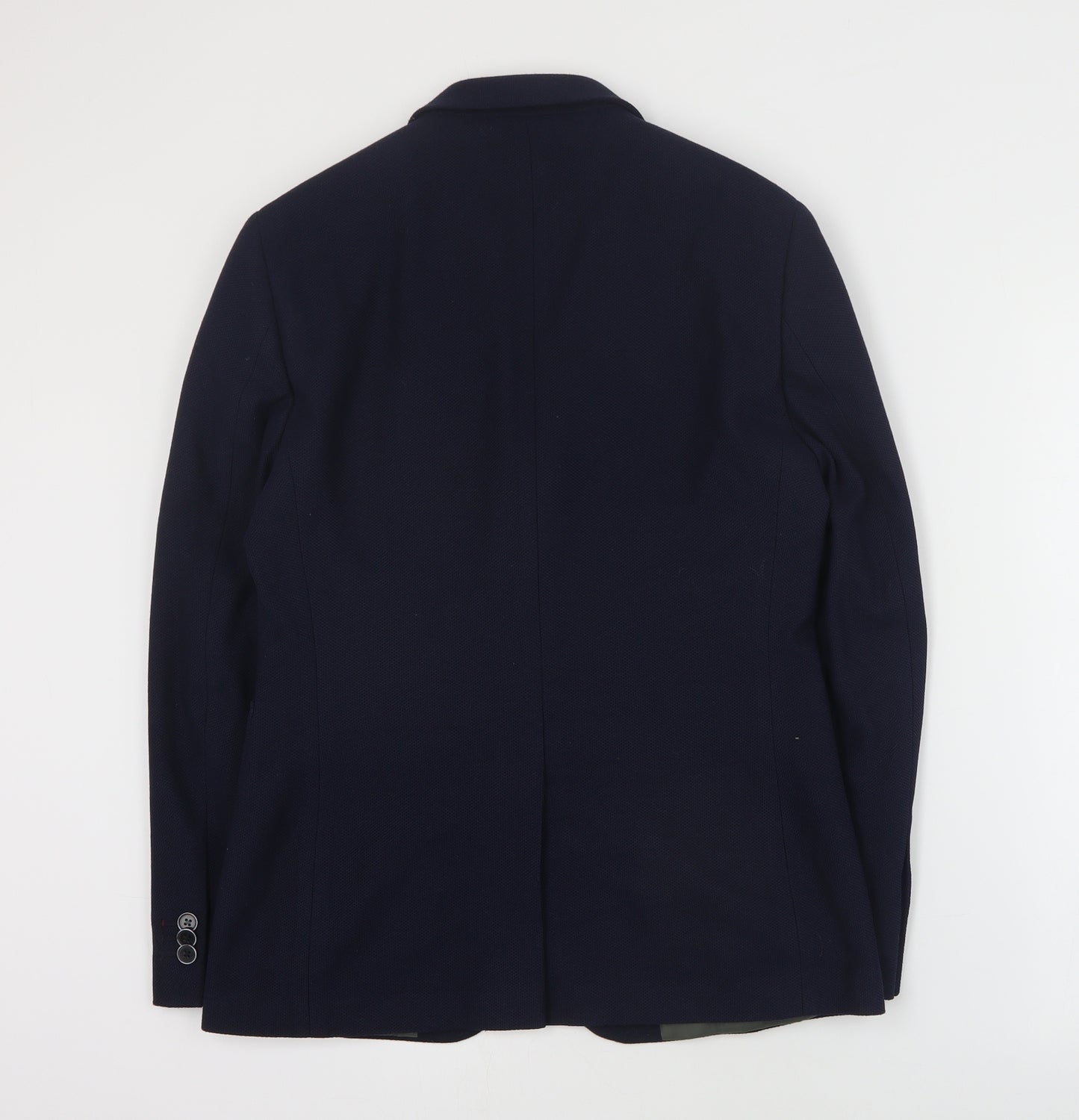 Burton Mens Blue  Polyester Jacket Suit Jacket Size S