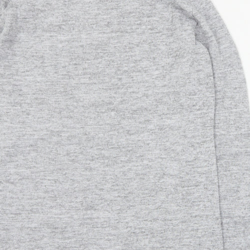 Jessica Graff Womens Grey Round Neck  Acrylic Pullover Jumper Size S