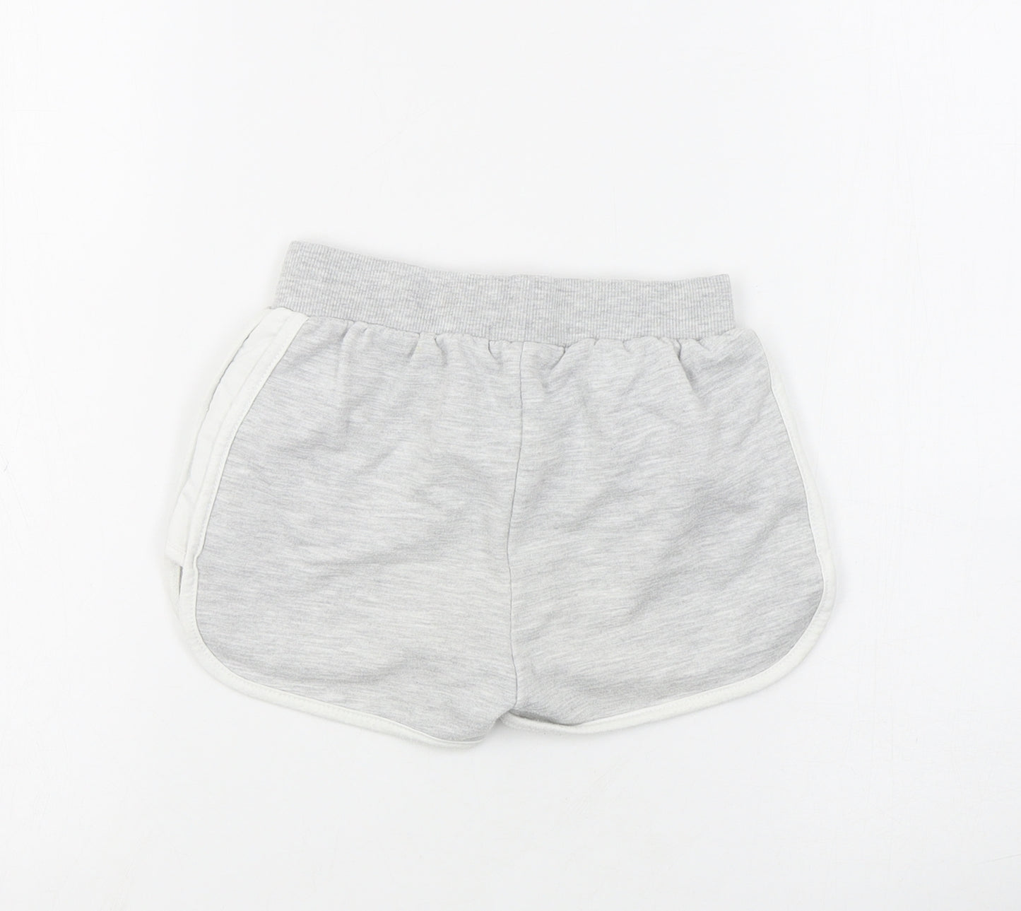 Primark Girls Grey  Cotton Sweat Shorts Size 6-7 Years  Regular Drawstring
