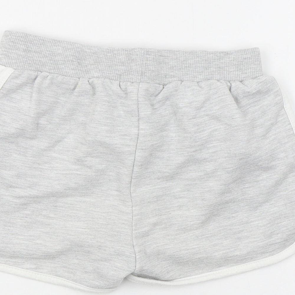 Primark Girls Grey  Cotton Sweat Shorts Size 6-7 Years  Regular Drawstring