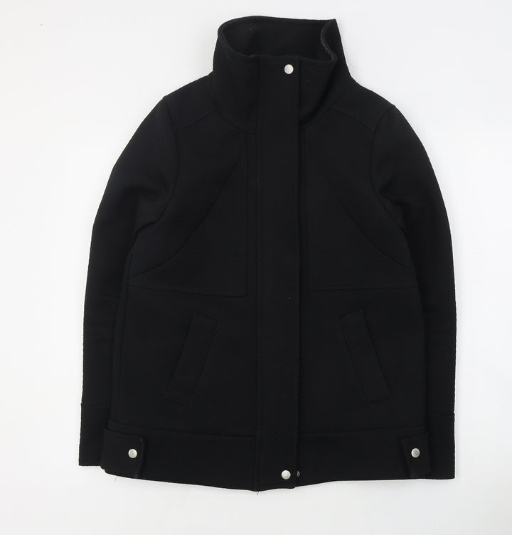 H&M Womens Black   Pea Coat Coat Size 8  Zip