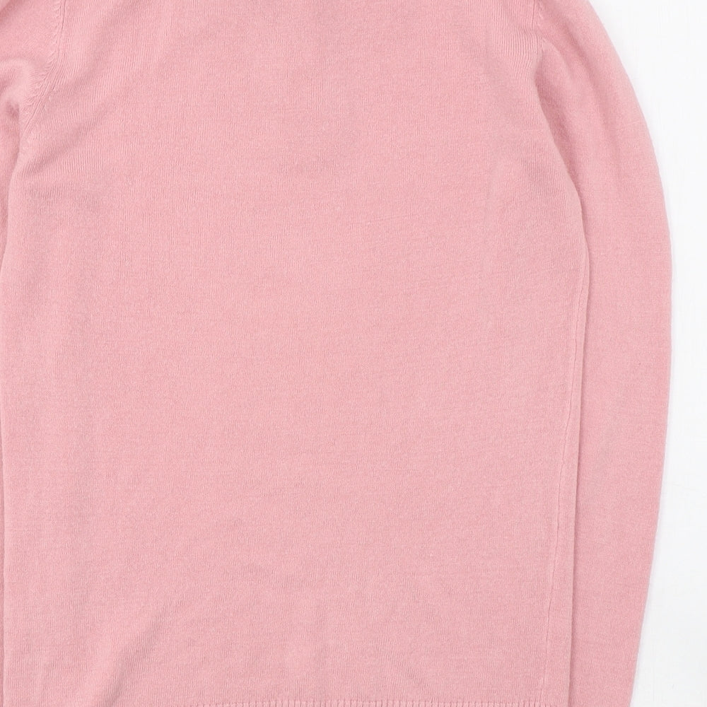 Pure & Natural Womens Pink   Acrylic Pullover Jumper Size 10   - 10/12