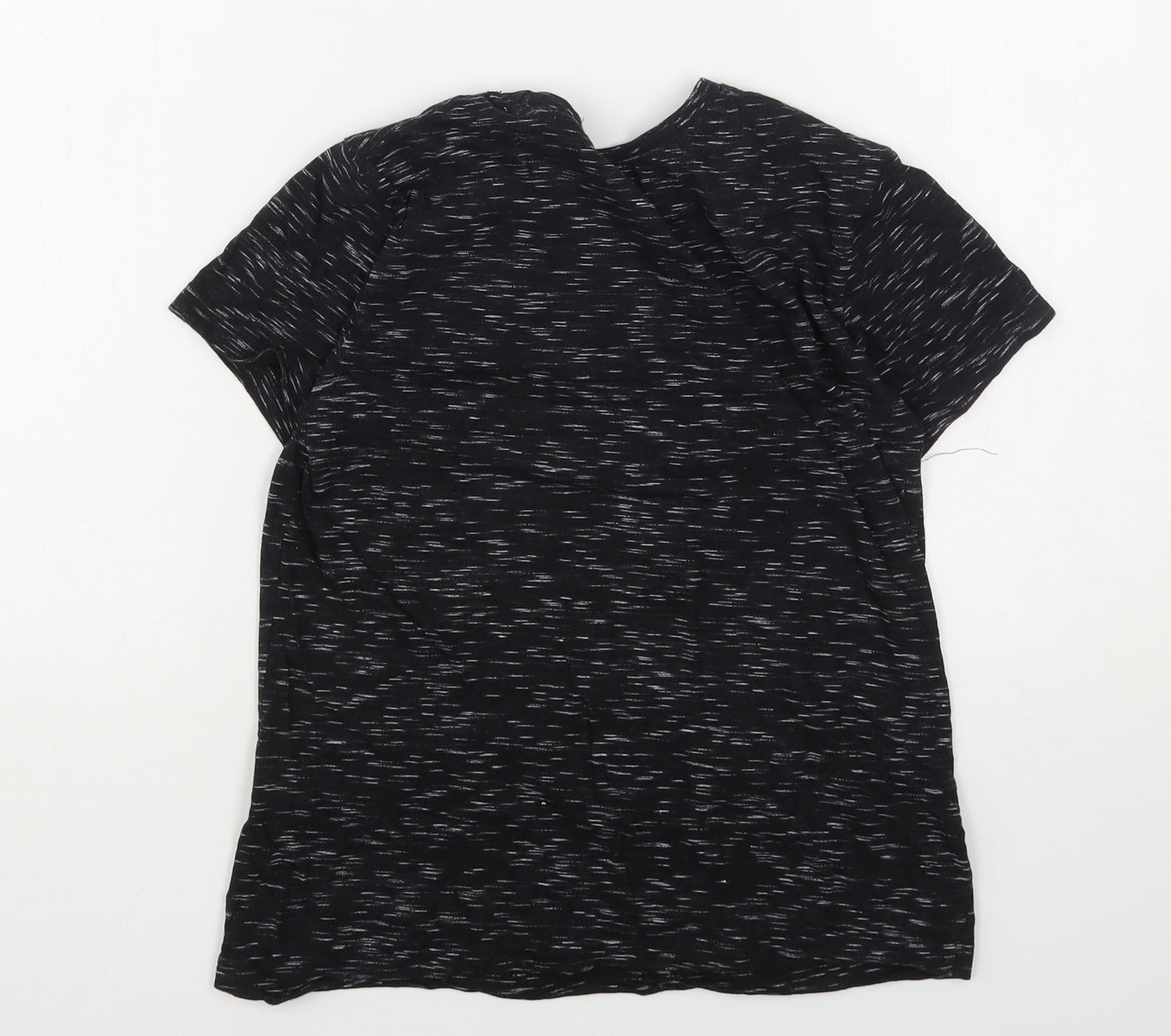 Rebel Boys Black  Cotton Basic T-Shirt Size 10-11 Years Round Neck