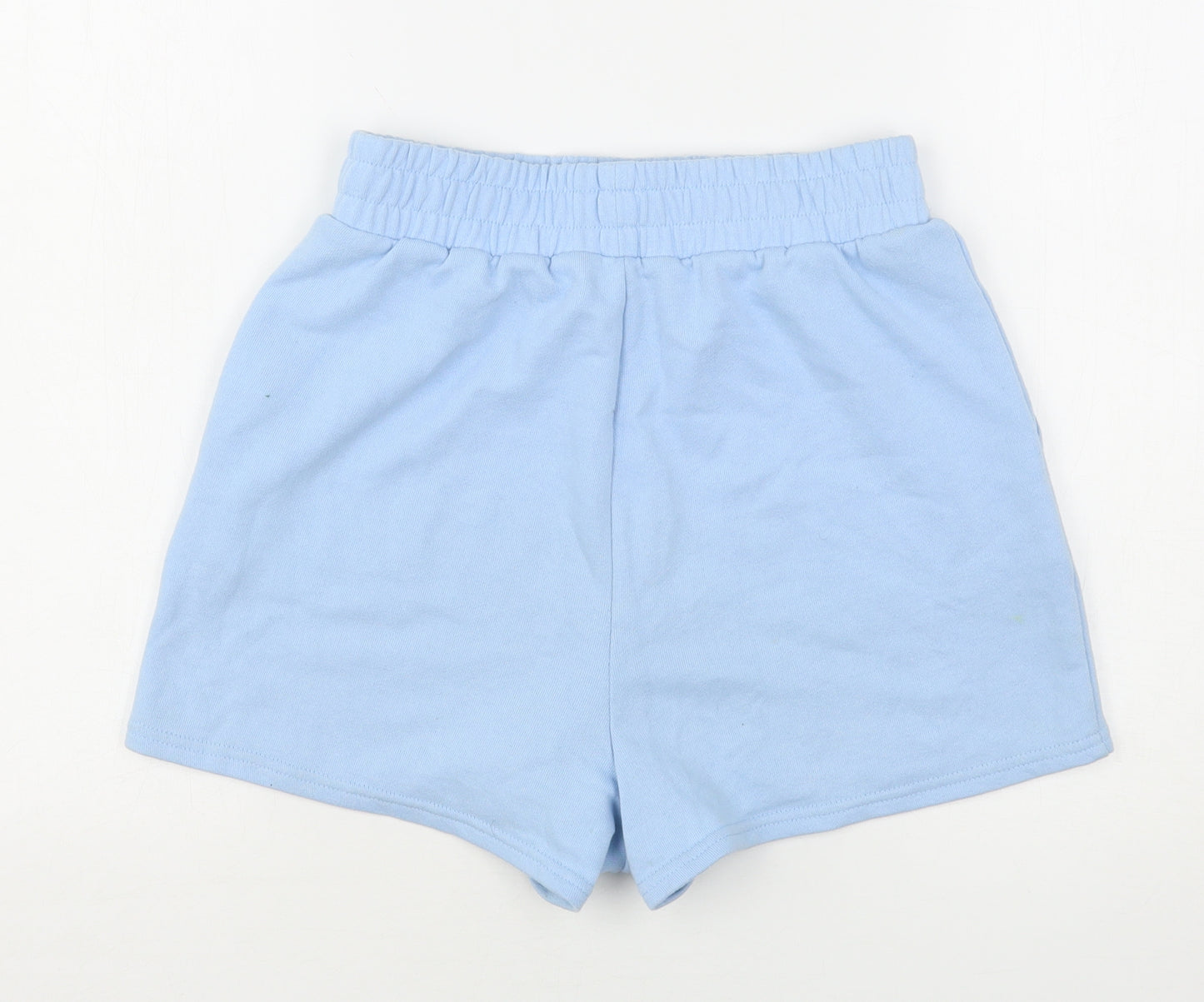 New Look Womens Blue  Cotton Sweat Shorts Size S L3 in Regular Drawstring