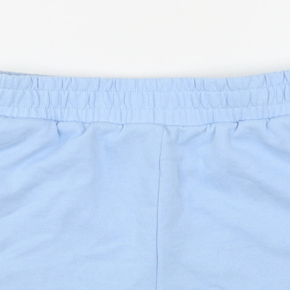 New Look Womens Blue  Cotton Sweat Shorts Size S L3 in Regular Drawstring