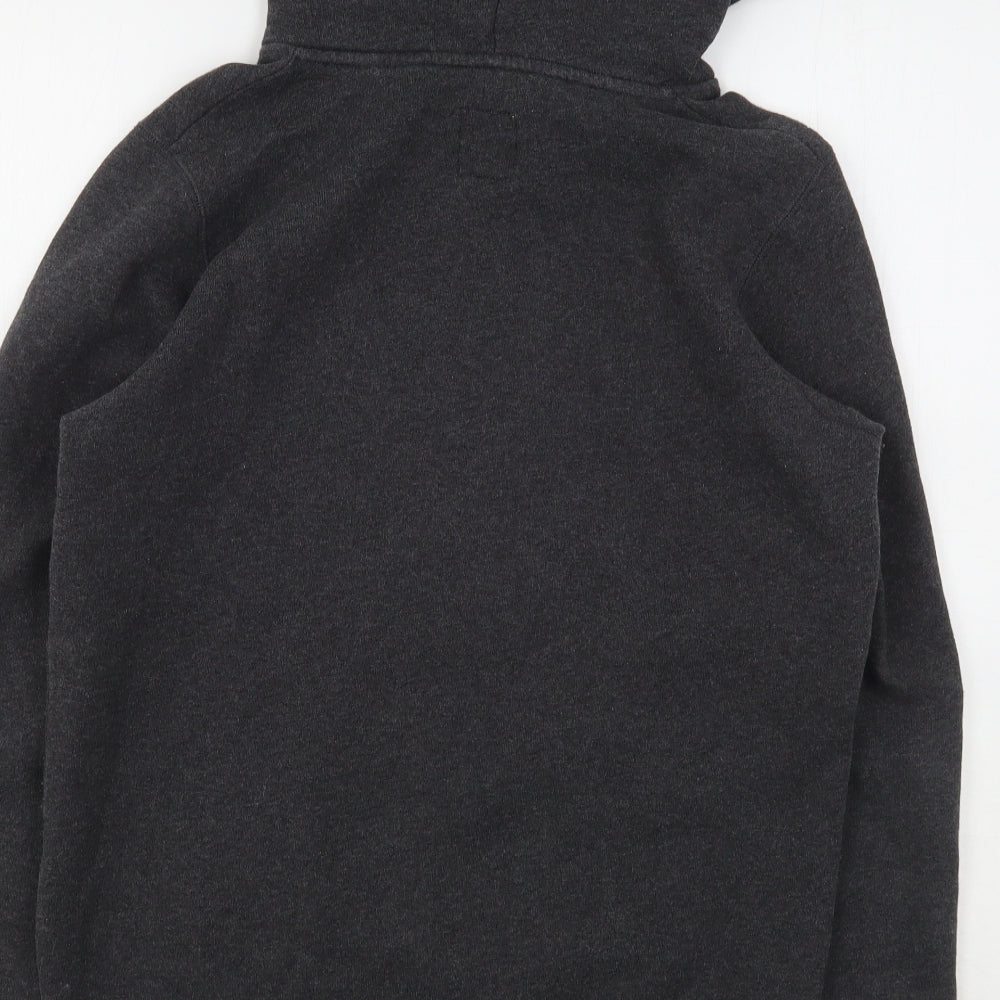 Jack Wills Womens Grey  Cotton Pullover Hoodie Size 12