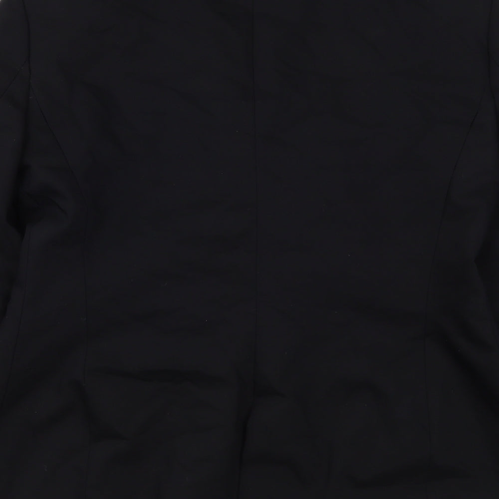 Zara Womens Black  Cotton Jacket Blazer Size XL