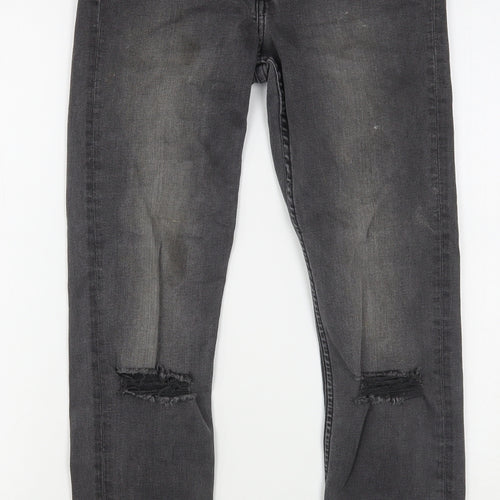 H&M Boys Grey  Cotton Skinny Jeans Size 13 Years  Regular