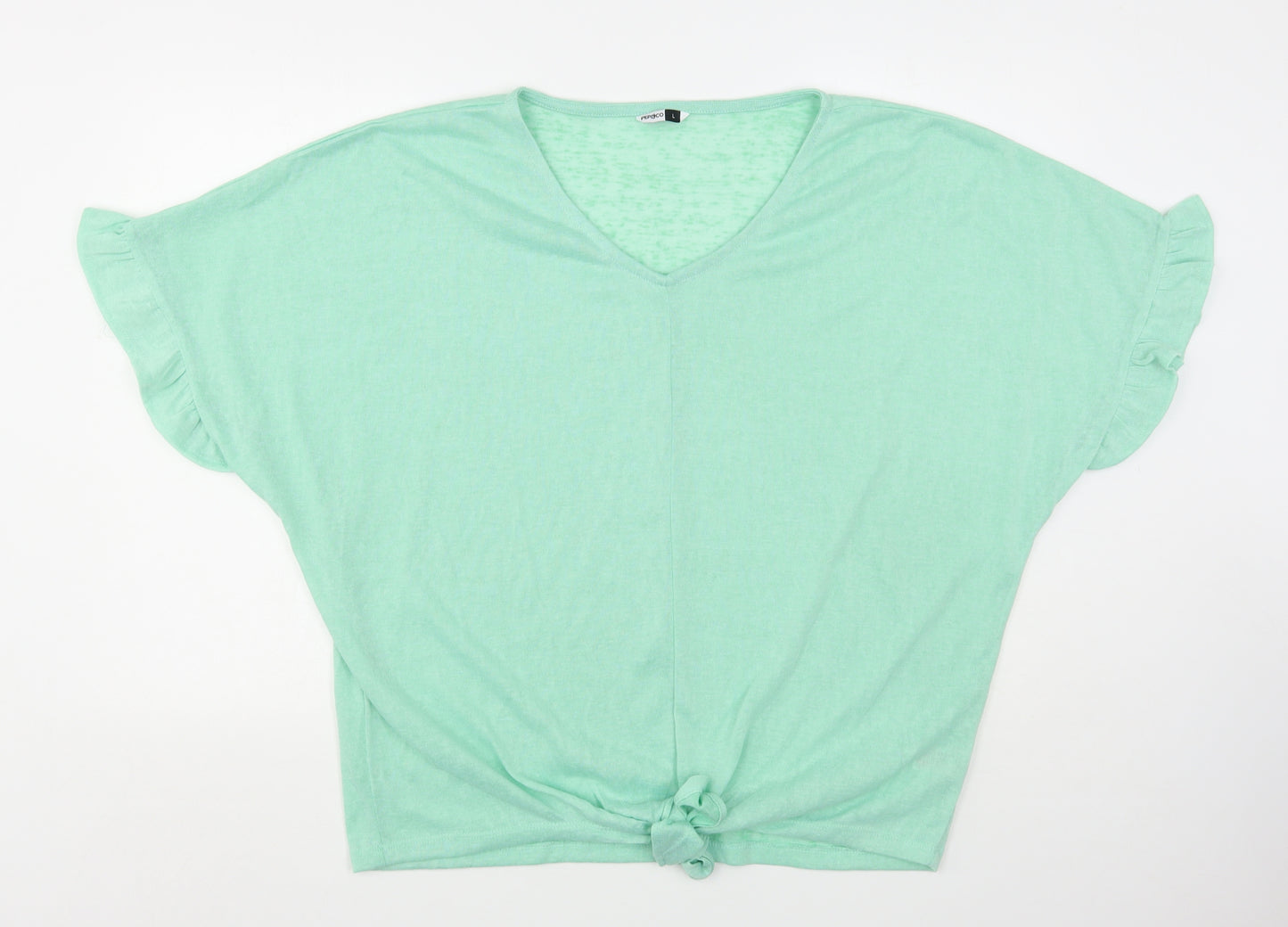 Pep & Co Womens Green Round Neck  Polyester Pullover Jumper Size 16