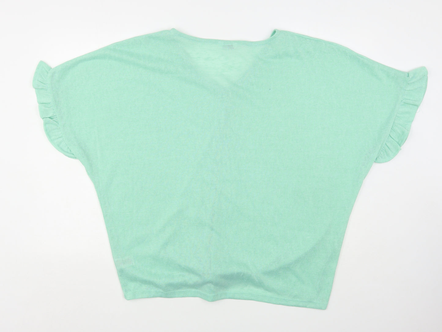 Pep & Co Womens Green Round Neck  Polyester Pullover Jumper Size 16