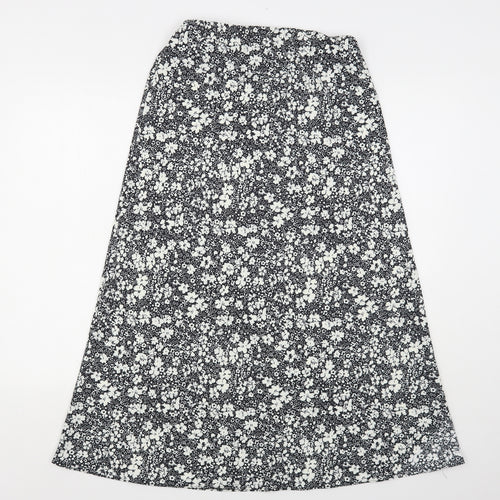 New Look Womens Multicoloured Floral Polyester A-Line Skirt Size 8