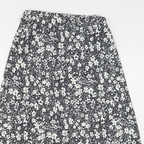 New Look Womens Multicoloured Floral Polyester A-Line Skirt Size 8