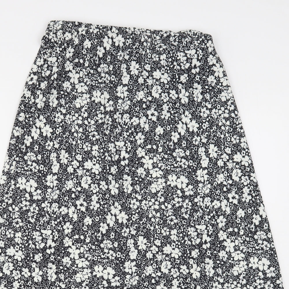 New Look Womens Multicoloured Floral Polyester A-Line Skirt Size 8