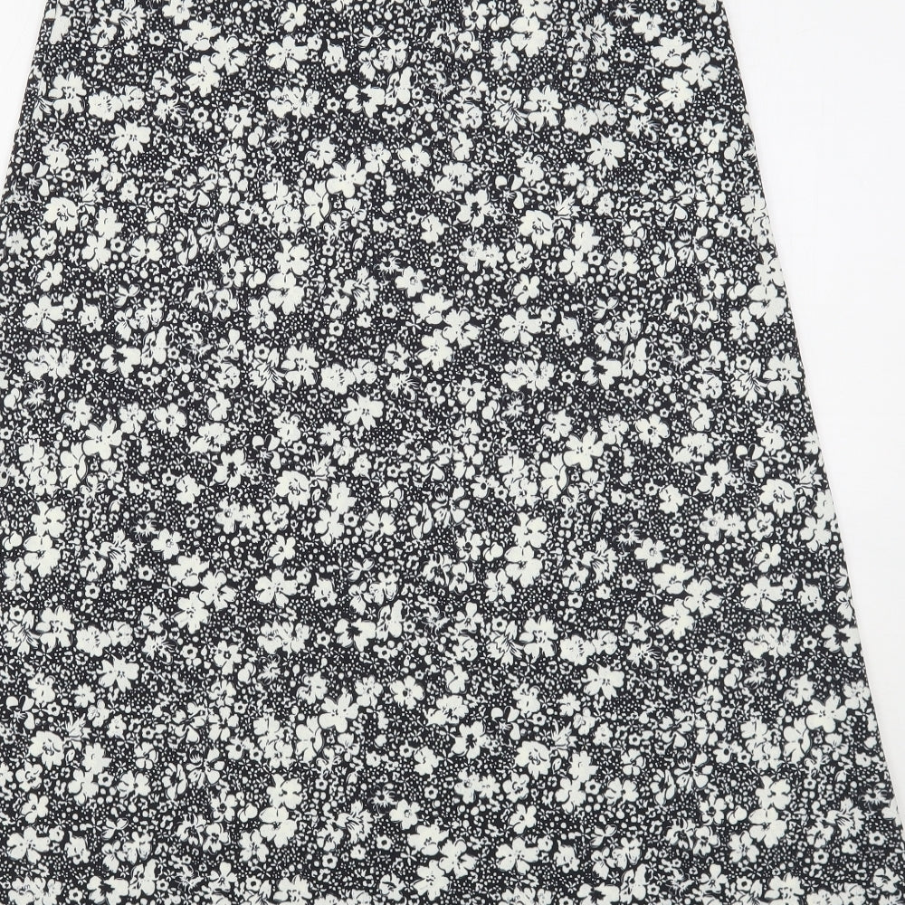 New Look Womens Multicoloured Floral Polyester A-Line Skirt Size 8