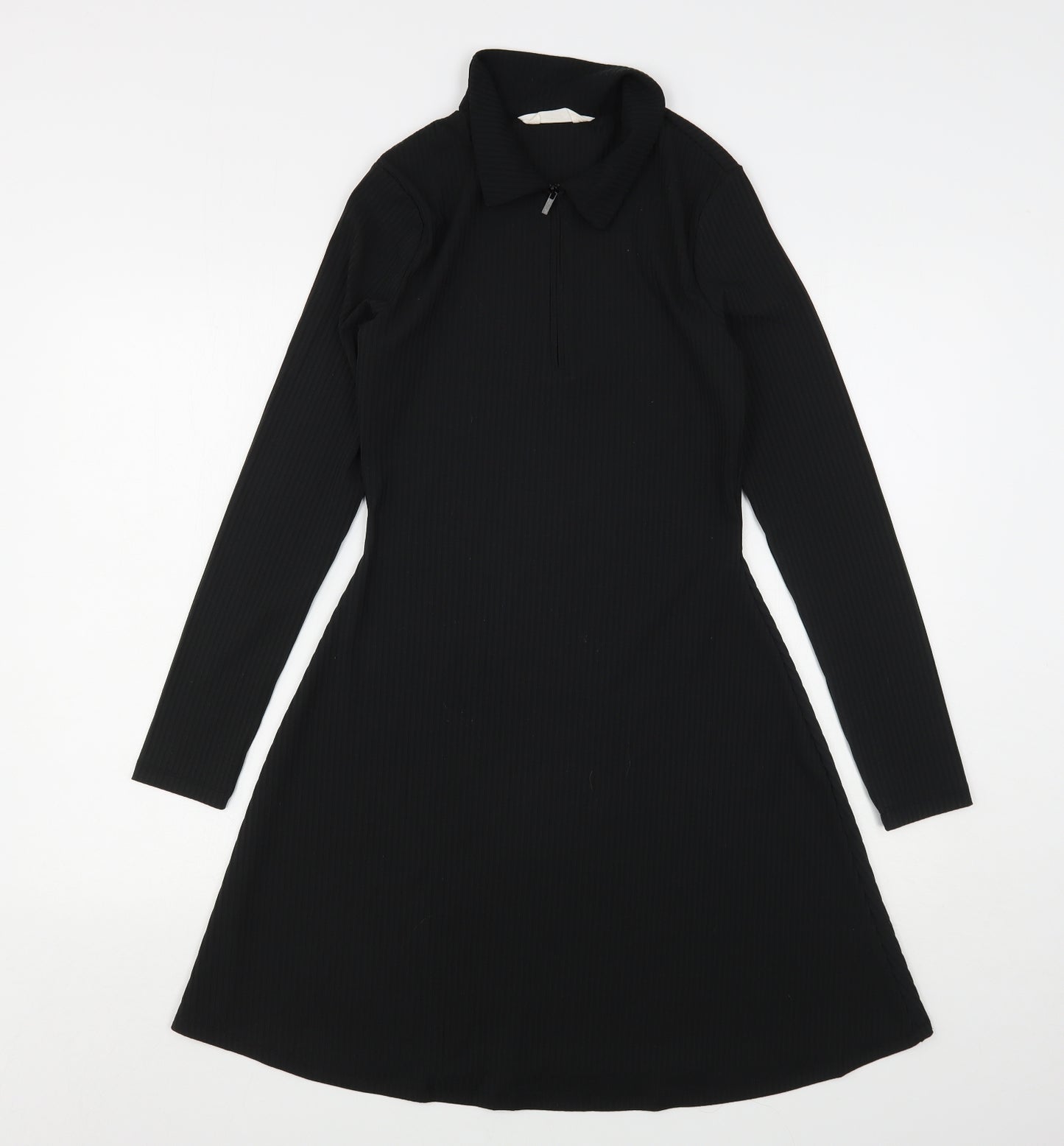 Primark Womens Black  Polyester A-Line  Size 6  Collared