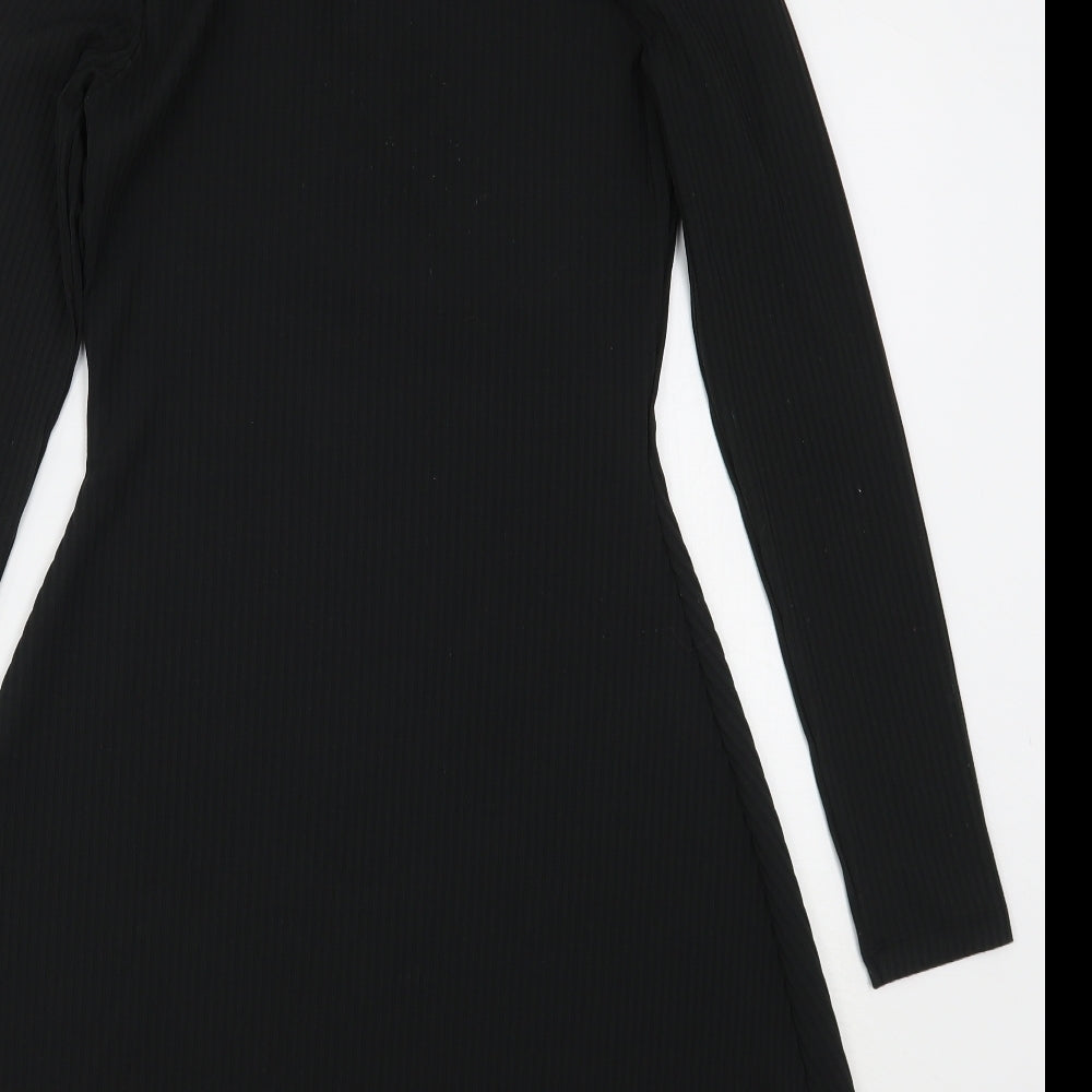 Primark Womens Black  Polyester A-Line  Size 6  Collared