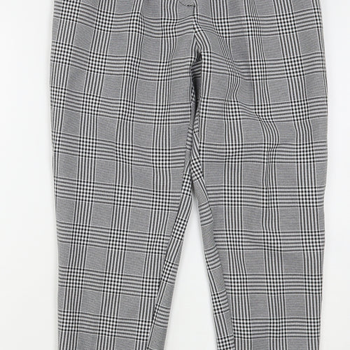 New Look Womens Multicoloured Houndstooth Polyester Trousers  Size 6 L28 in Regular