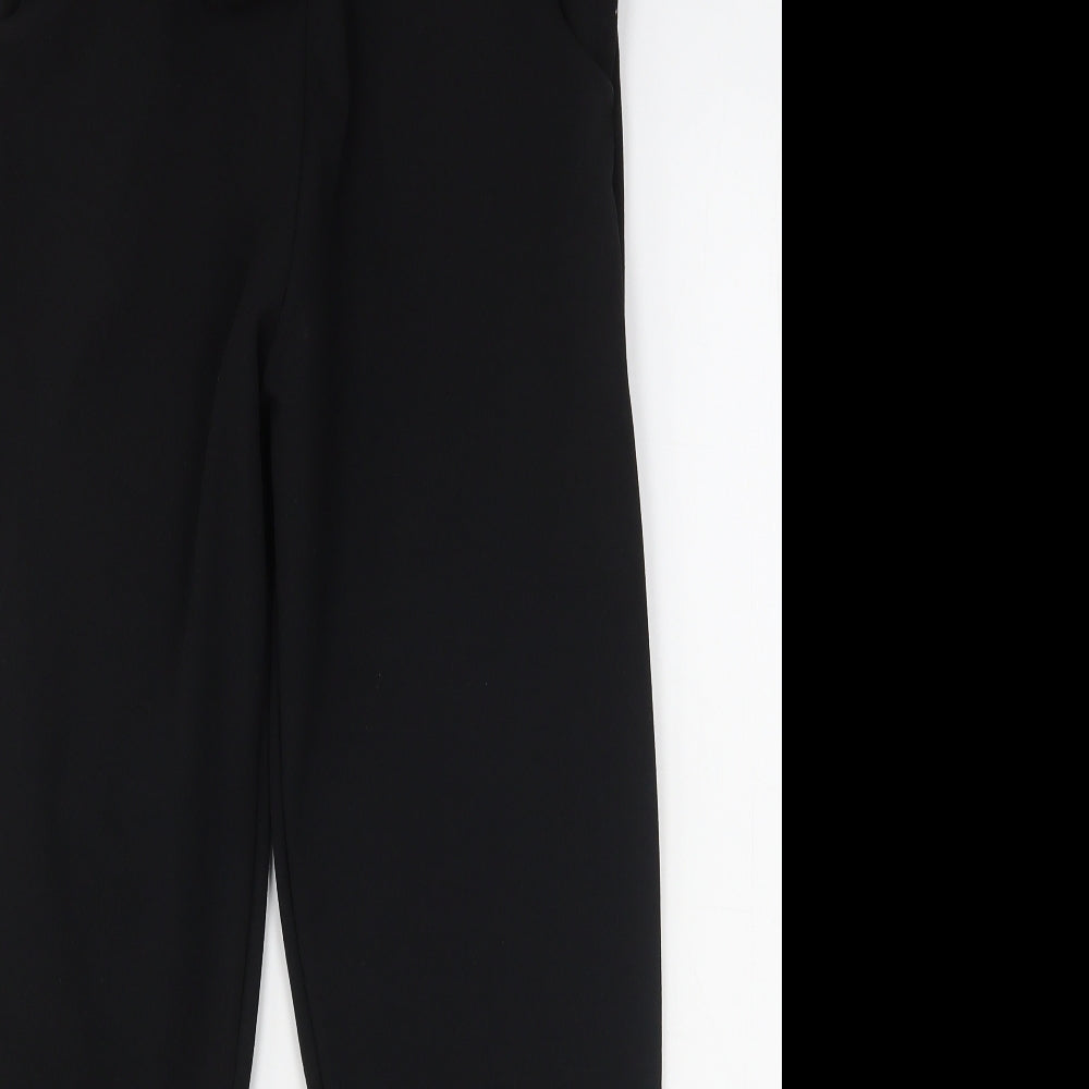 Quiz Womens Black  Polyester Trousers  Size 8 L27 in Regular