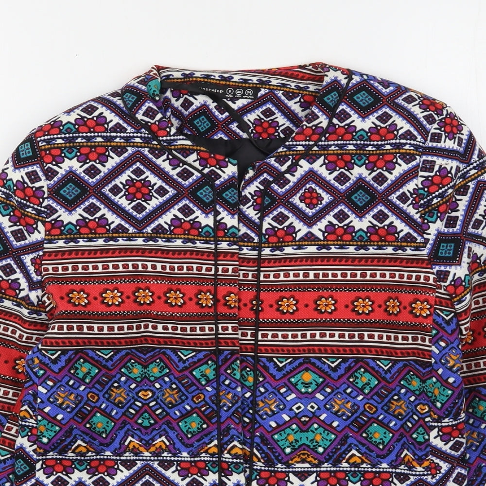 Atmosphere Womens Multicoloured Geometric  Jacket Blazer Size 8