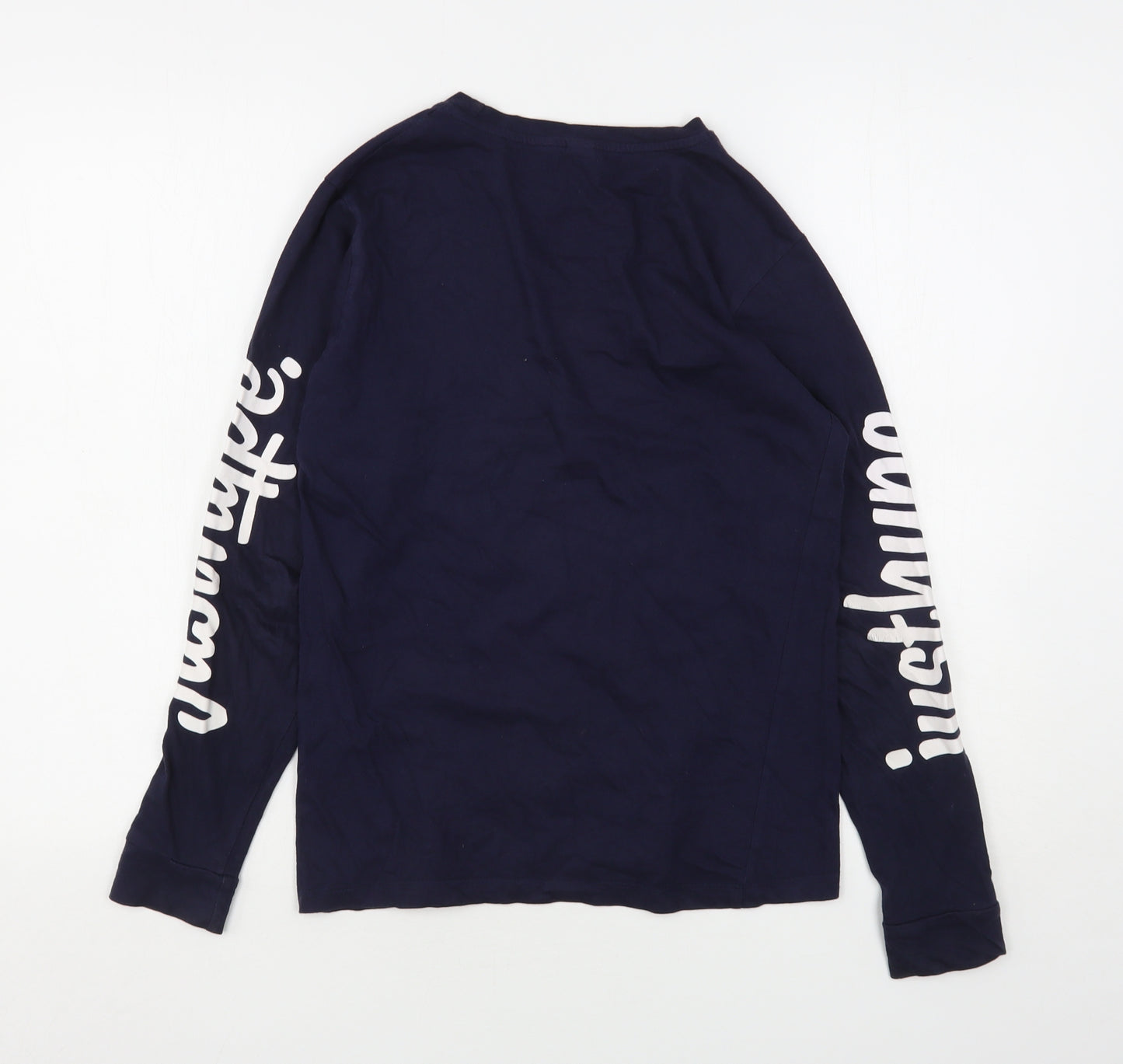 Hype Boys Blue  Cotton Basic T-Shirt Size 13 Years Round Neck