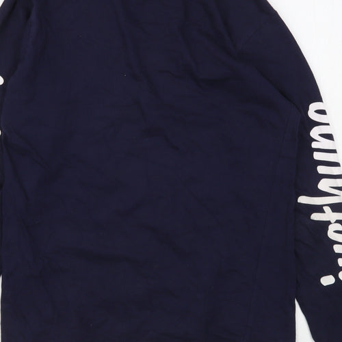 Hype Boys Blue  Cotton Basic T-Shirt Size 13 Years Round Neck