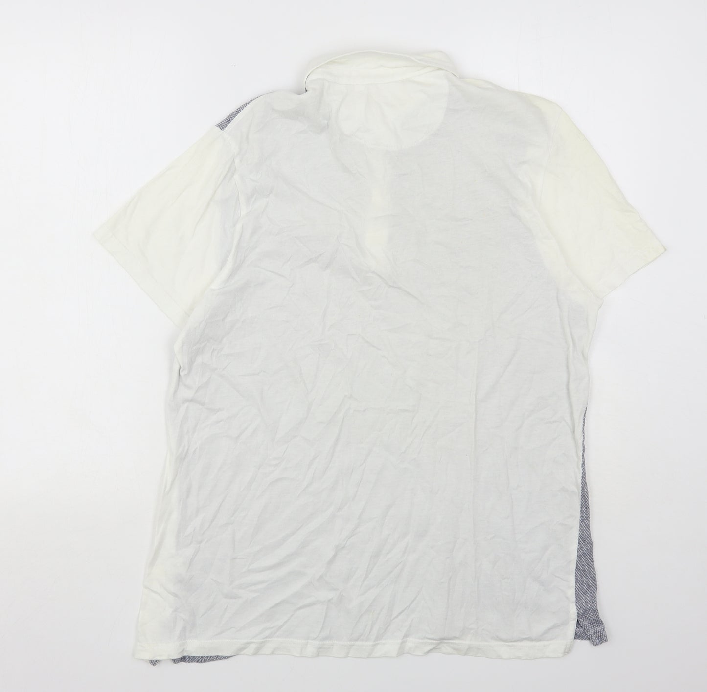 River Island  Mens Multicoloured Geometric Cotton  Polo Size M Collared