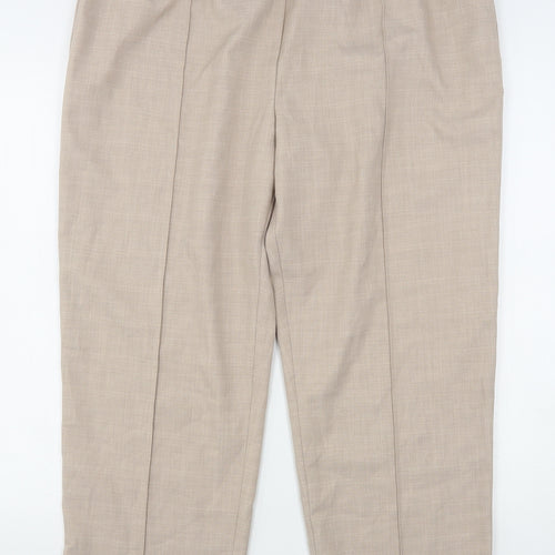 Primark Womens Beige  Polyester Trousers  Size 18 L28 in Regular