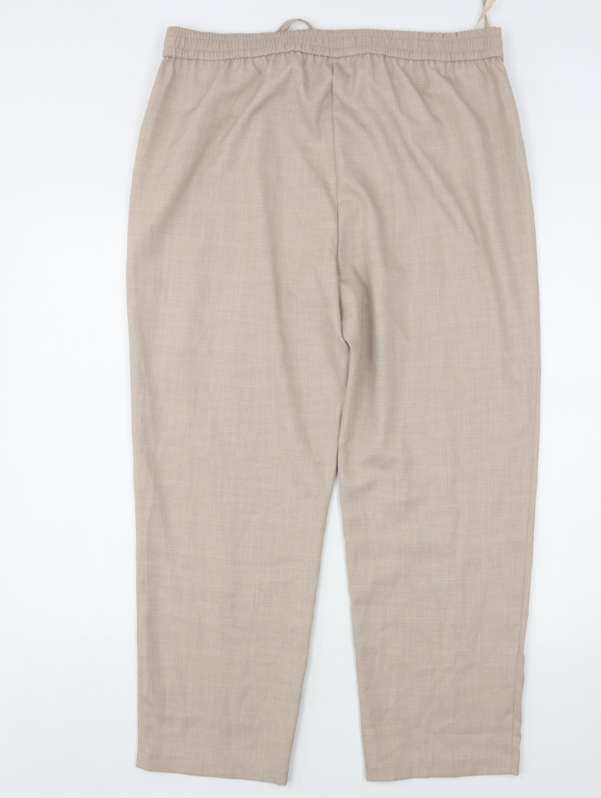 Primark Womens Beige  Polyester Trousers  Size 18 L28 in Regular