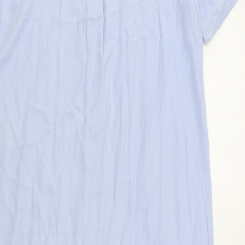 Pieces Womens Blue  Viscose Shirt Dress  Size M  Collared