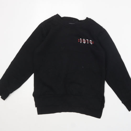 Primark Boys Black  Polyester Pullover Sweatshirt Size 9-10 Years