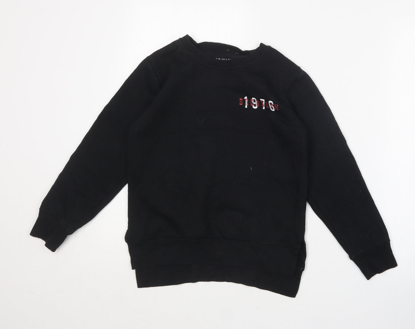 Primark Boys Black  Polyester Pullover Sweatshirt Size 9-10 Years