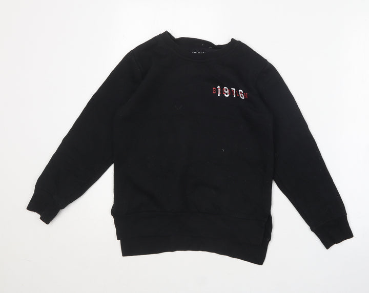 Primark Boys Black  Polyester Pullover Sweatshirt Size 9-10 Years