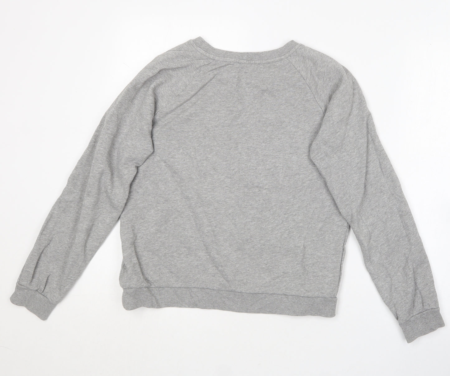 Whistles Womens Grey Round Neck  Cotton Pullover Jumper Size M