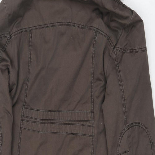 Denim & Co. Womens Brown   Parka Coat Size 14