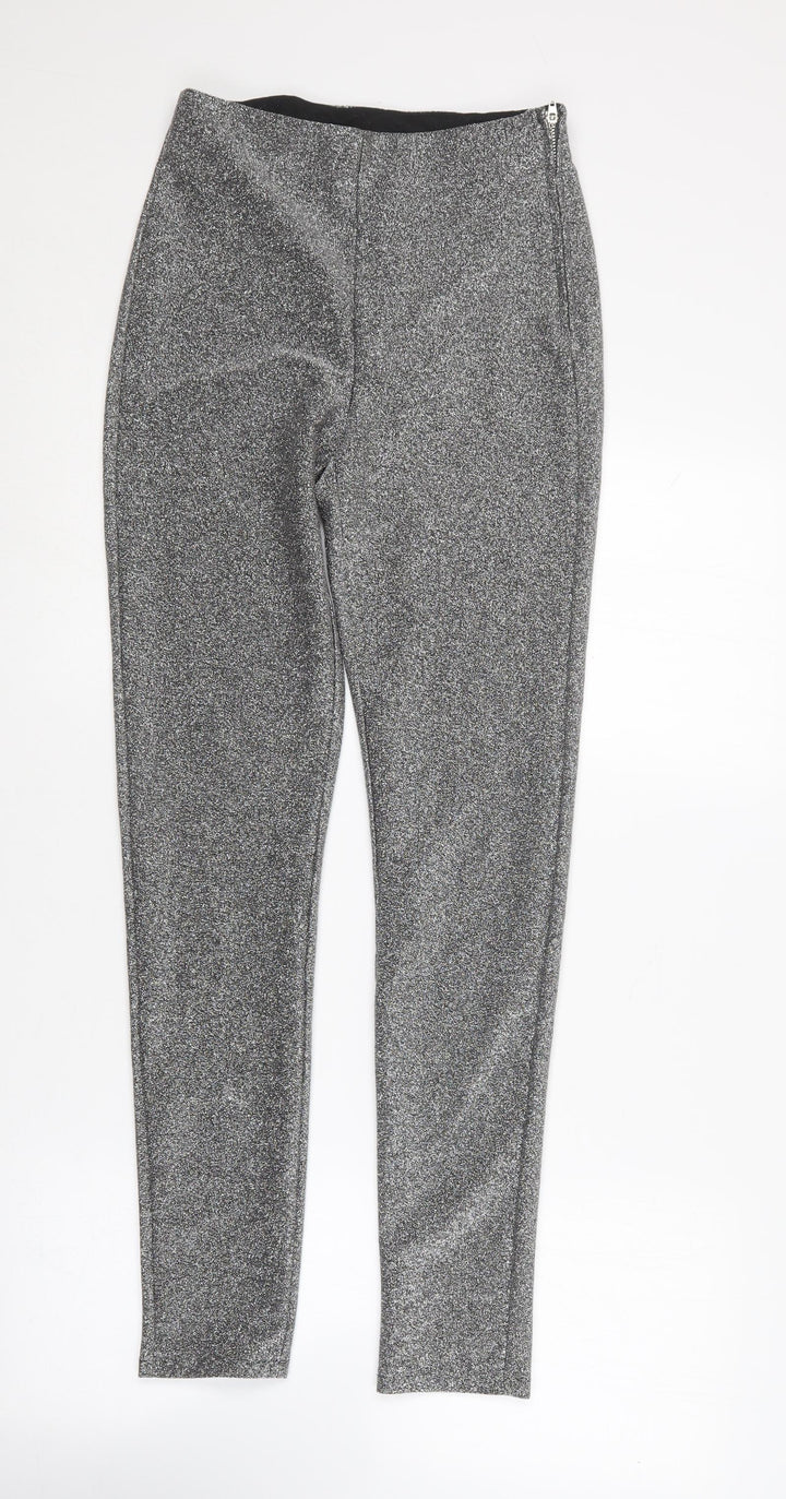 H&M Womens Black  Polyester Jegging Trousers Size 10 L28 in Regular