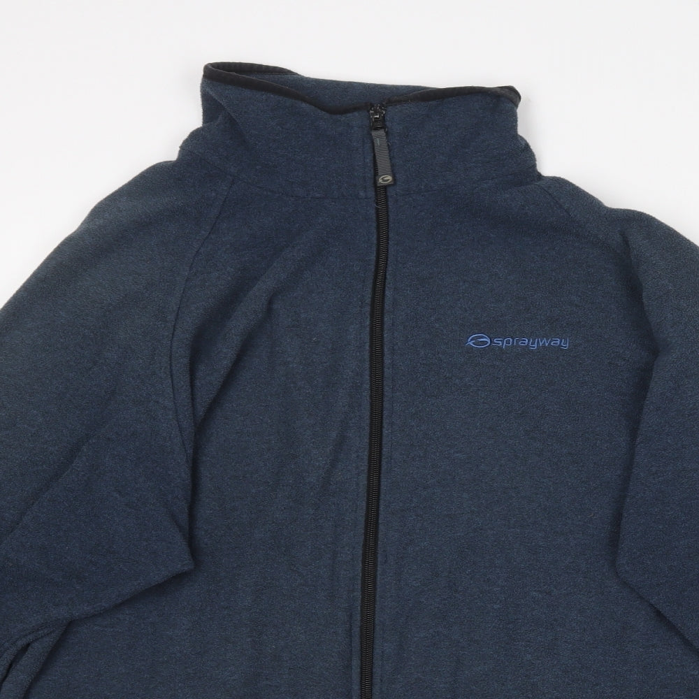 Sprayway Mens Blue Collared  Polyester Full Zip Jumper Size L
