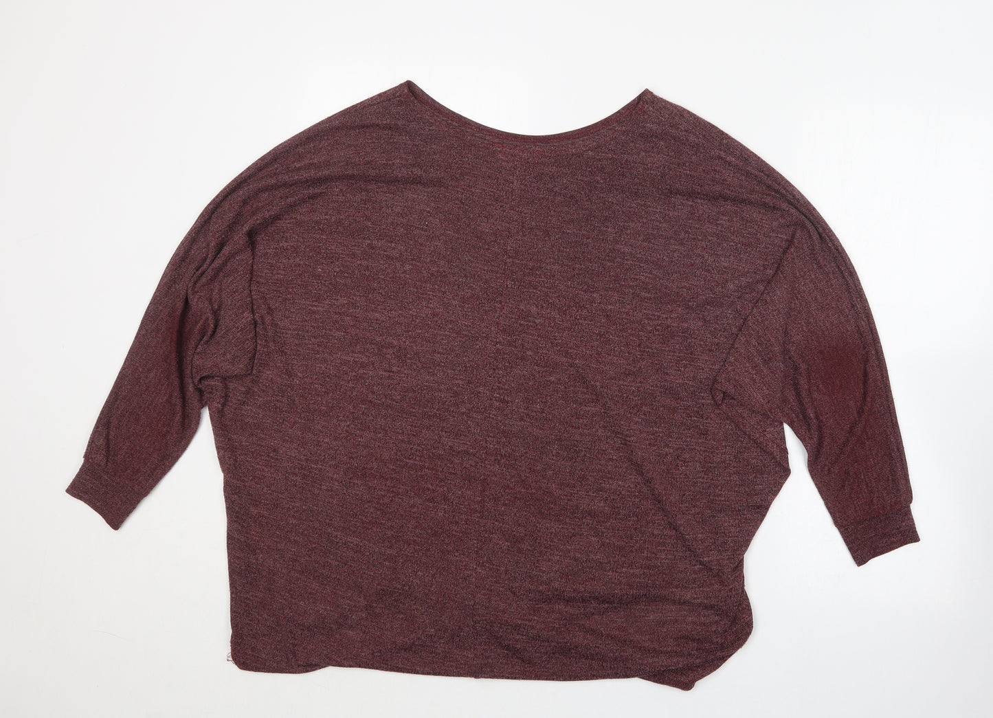 Bodywear Womens Purple Round Neck  Polyester Pullover Jumper Size M