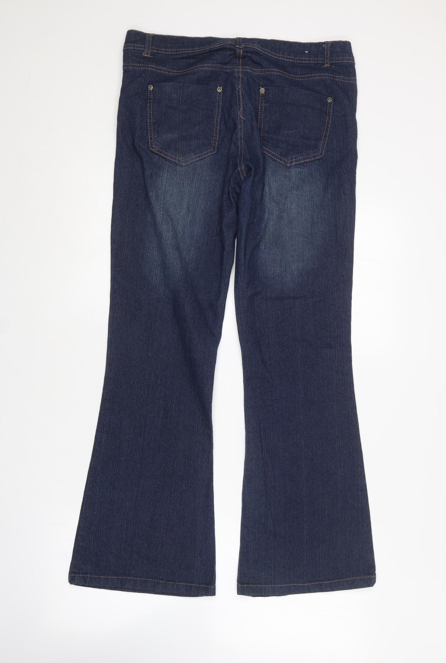 Denim 24/7 Womens Blue  Cotton Bootcut Jeans Size 12 L29 in Regular