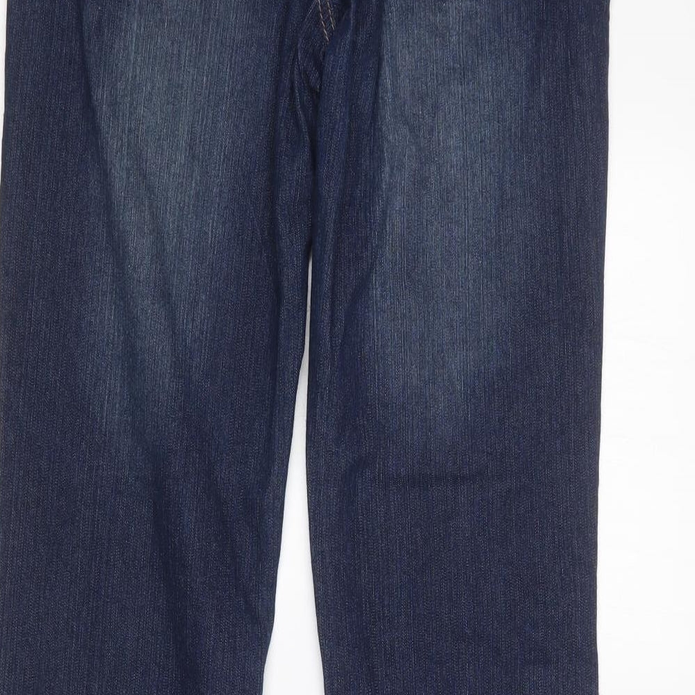 Denim 24/7 Womens Blue  Cotton Bootcut Jeans Size 12 L29 in Regular