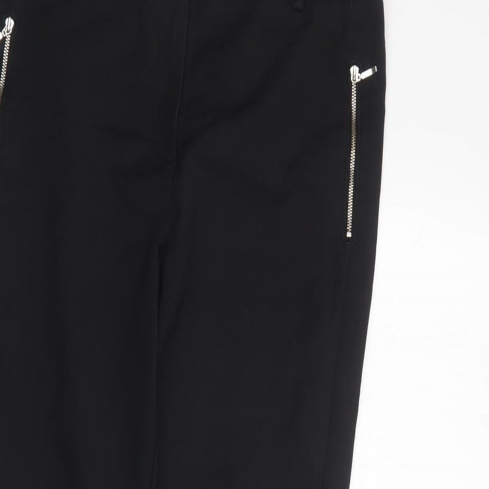 Papaya Womens Black  Polyester Jegging Trousers Size 12 L26 in Regular