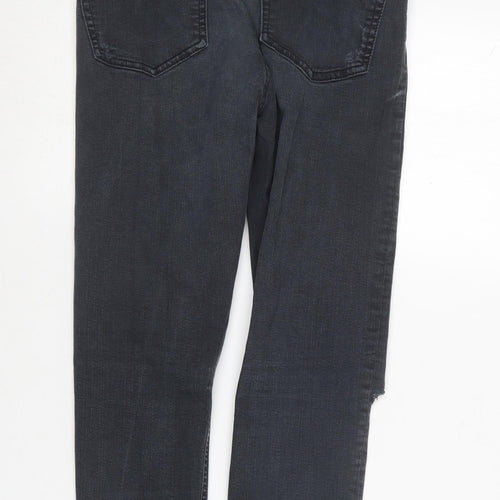 Topshop Womens Grey  Cotton Skinny Jeans Size 30 in L30 in Regular