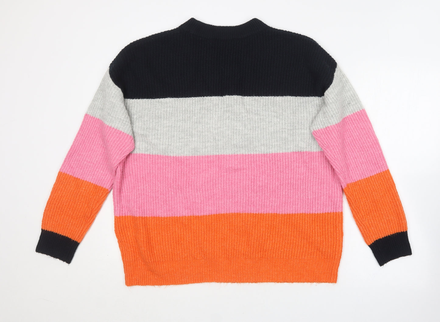 F&F Womens Multicoloured Round Neck  Acrylic Pullover Jumper Size 18