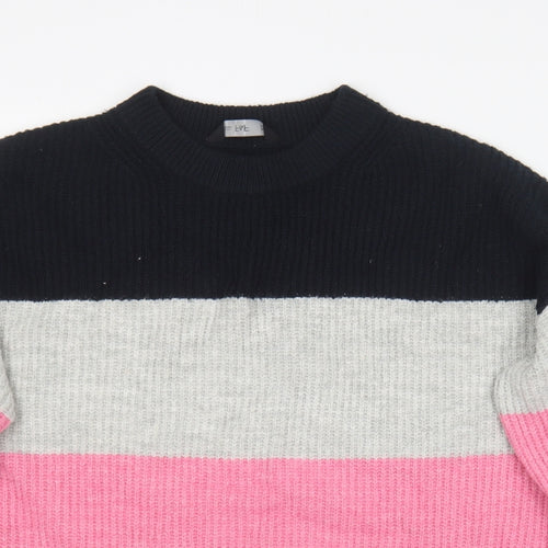 F&F Womens Multicoloured Round Neck  Acrylic Pullover Jumper Size 18