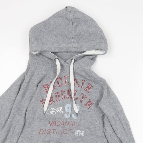 H&M Womens Grey  Polyester Pullover Hoodie Size L
