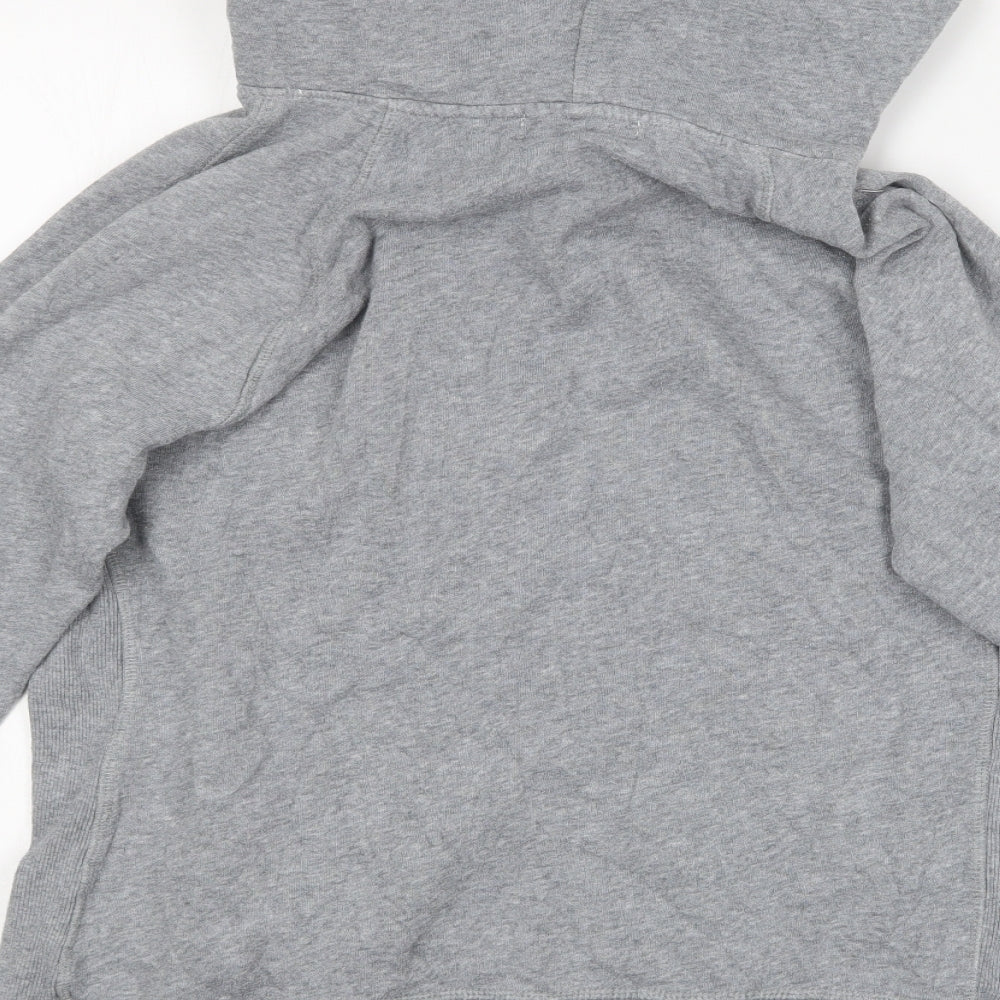 H&M Womens Grey  Polyester Pullover Hoodie Size L