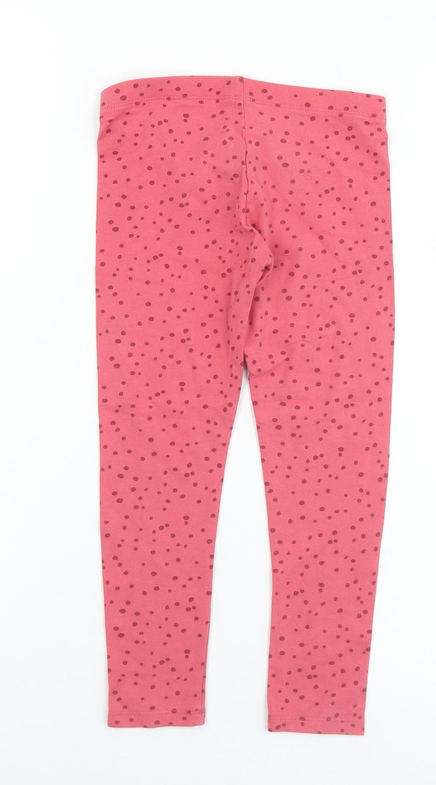 F&F Girls Pink Polka Dot Cotton Pedal Pusher Trousers Size 5-6 Years  Regular
